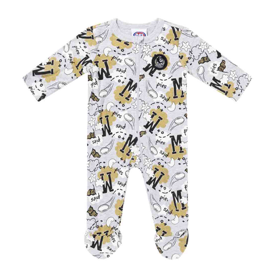 Collingwood Magpies Baby Cloud Romper