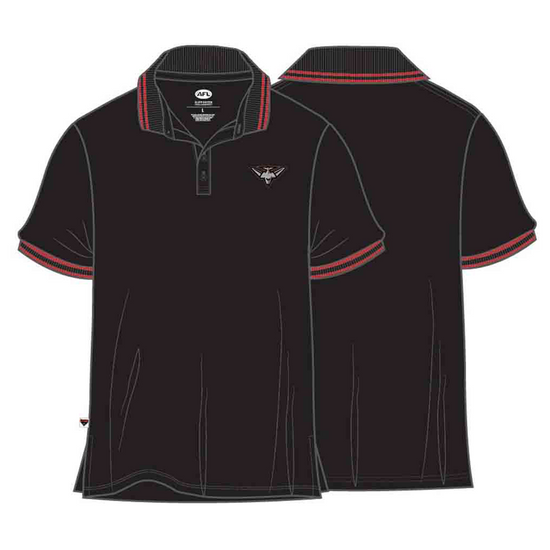 Essendon Bombers Pique Gold Polo Adult