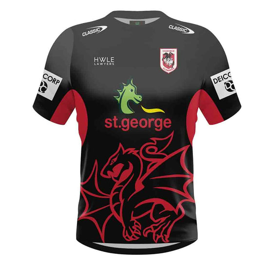 St George Dragons 2024 Warm Up Tee Adult