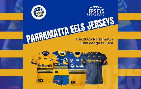 Official 2026 Parramatta Eels NRL jerseys and supporter gear available at Jerseys Megastore.