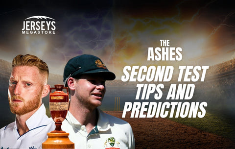 Ben Stokes and Steve Smith with the Ashes second test tips and predictions by Jerseys Megastore