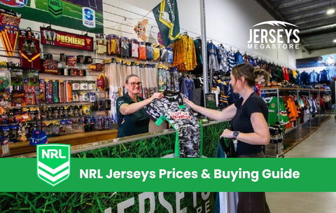 Official NRL jerseys buying guide showing authentic team apparel available at Jerseys Megastore