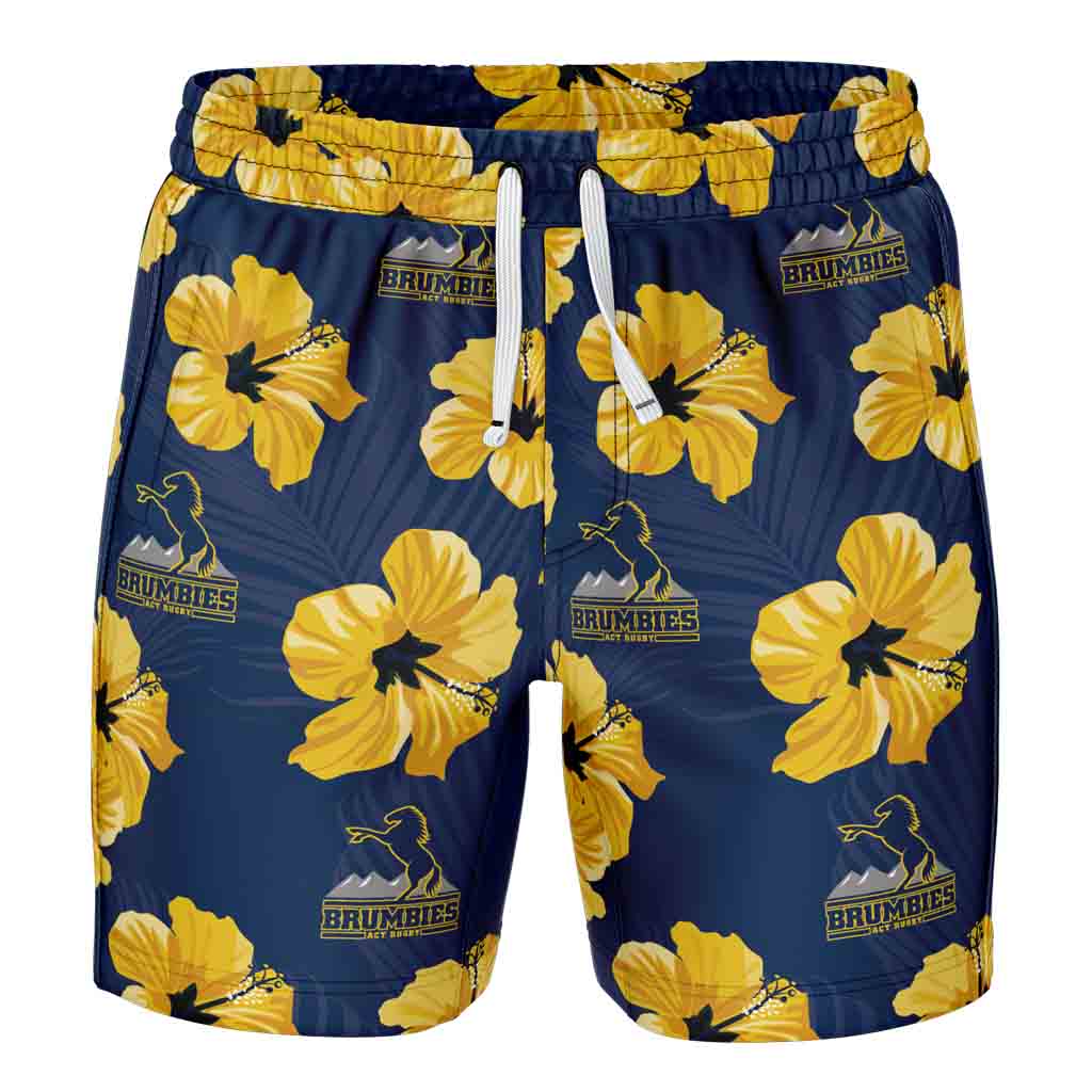 ACT Brumbies 2024 'Aloha' Volley Shorts Adult