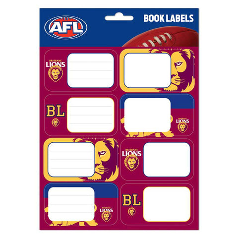 Brisbane Lions Book Labels