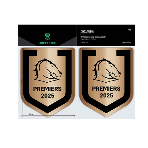 Brisbane Broncos 2025 Premiers Brushed Gold Decals