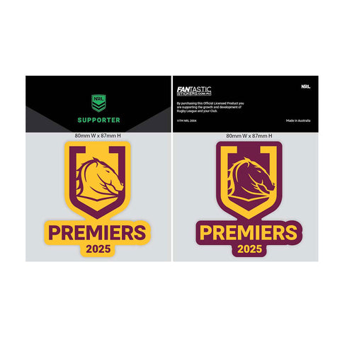 Brisbane Broncos 2025 Premiers Mini Decals