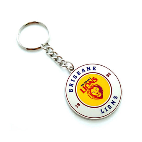 Brisbane Lions Round Keyring