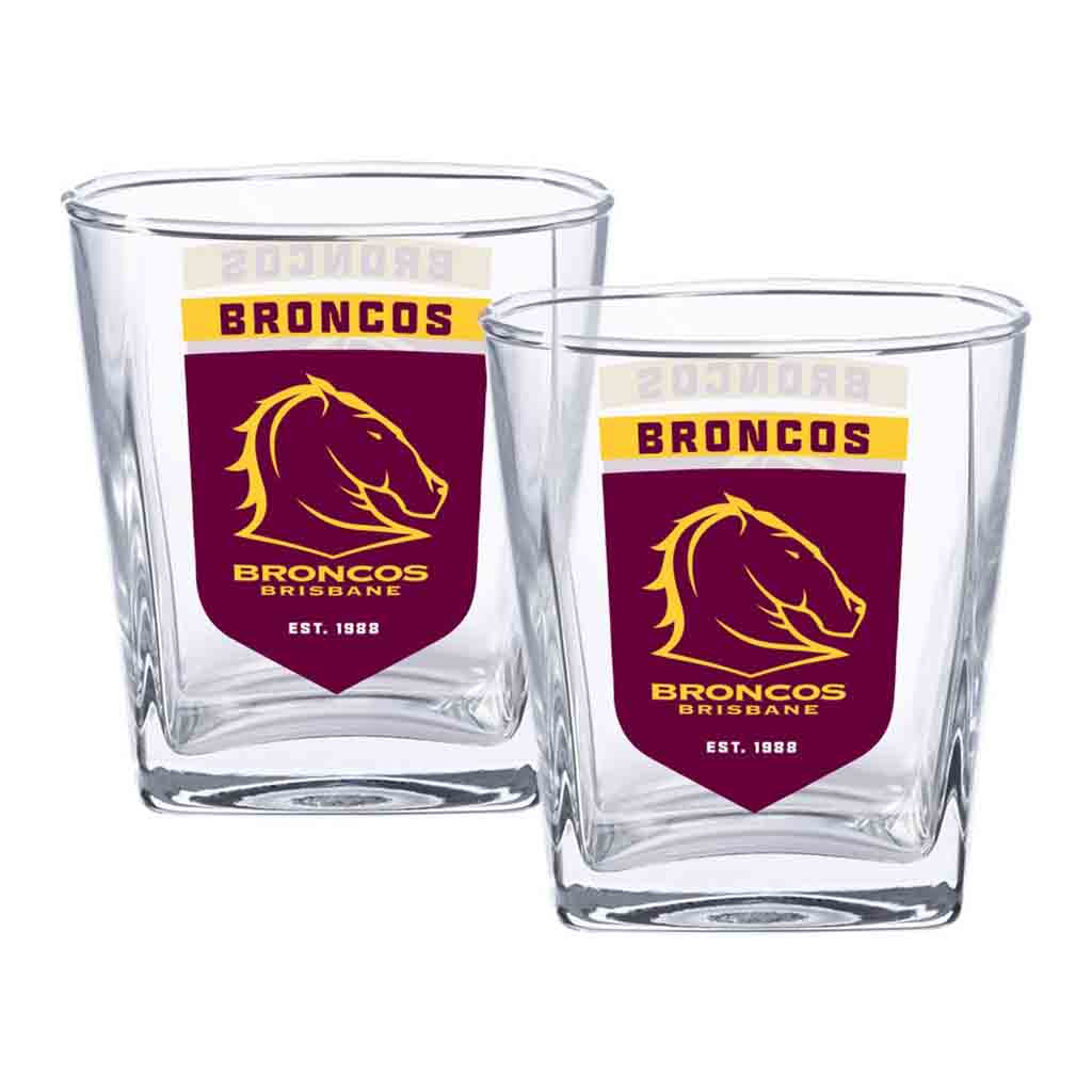 Brisbane Broncos 2-Pack Spirit Glasses