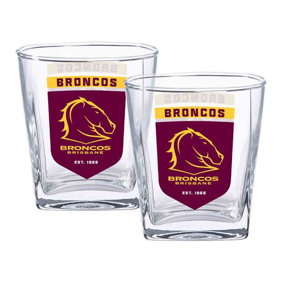 Brisbane Broncos 2-Pack Spirit Glasses