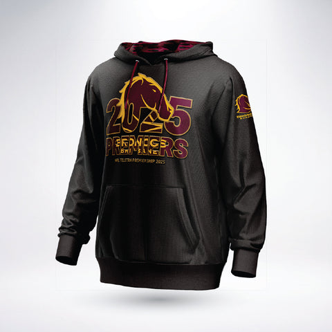 Brisbane Broncos 2025 Premiers Hoodie Adult Tidwell - Pre Sale
