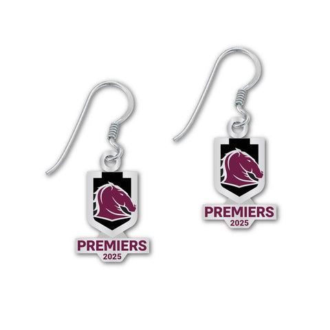 Brisbane Broncos 2025 Premiers Logo Earrings