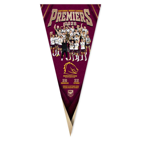 Brisbane Broncos 2025 Premiers Pennant Team Photo PH2