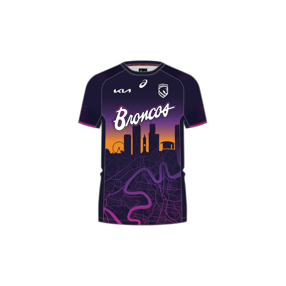 Brisbane Broncos ラグビーウェア 紫/黒 Brisbane Broncos 2026 Run Out Tee Adult – Jerseys Megastore