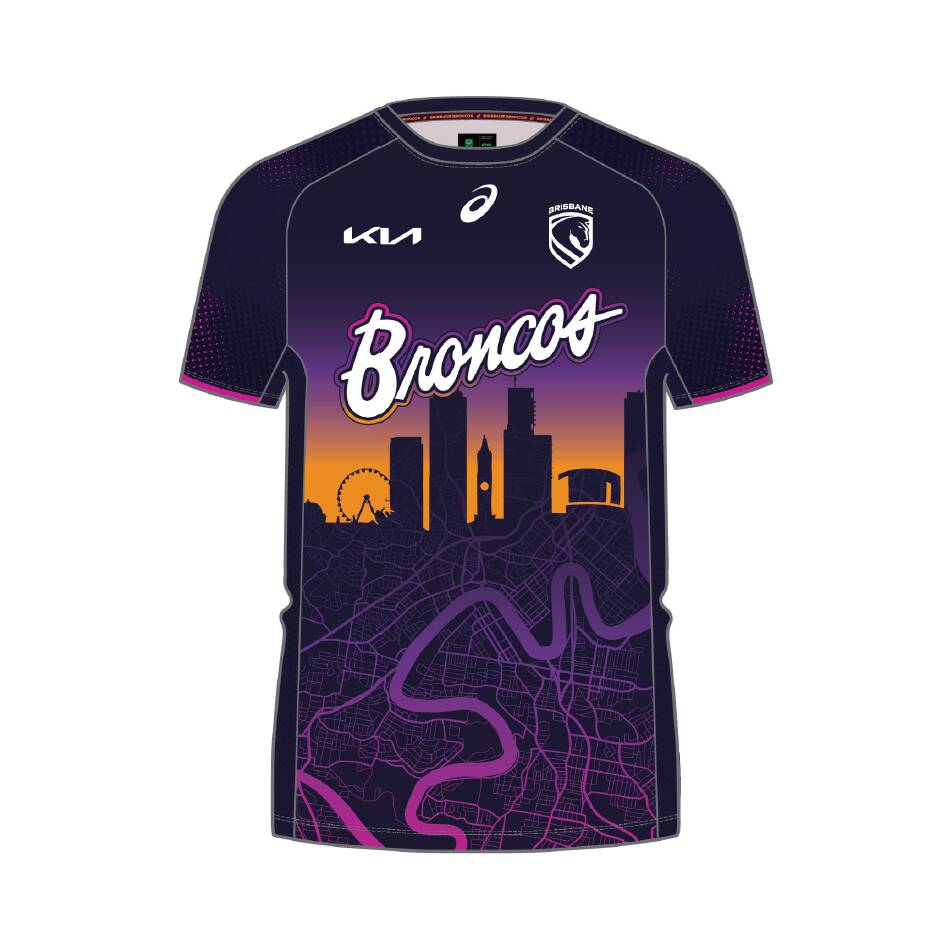 Brisbane Broncos ラグビーウェア 紫/黒 Brisbane Broncos 2026 Run Out Tee Youth – Jerseys Megastore