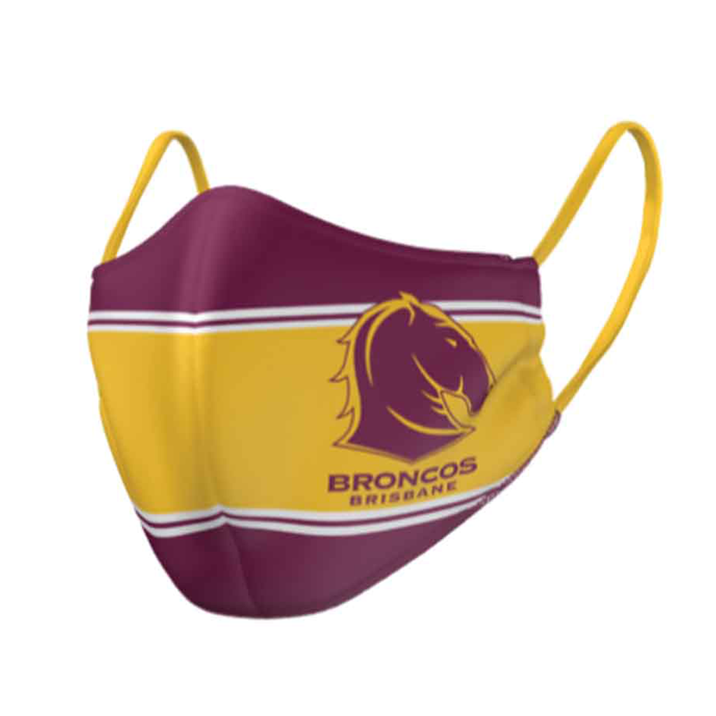 Load image into Gallery viewer, Brisbane Broncos Face Mask
