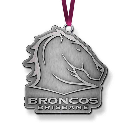 Brisbane Broncos Metal Ornament