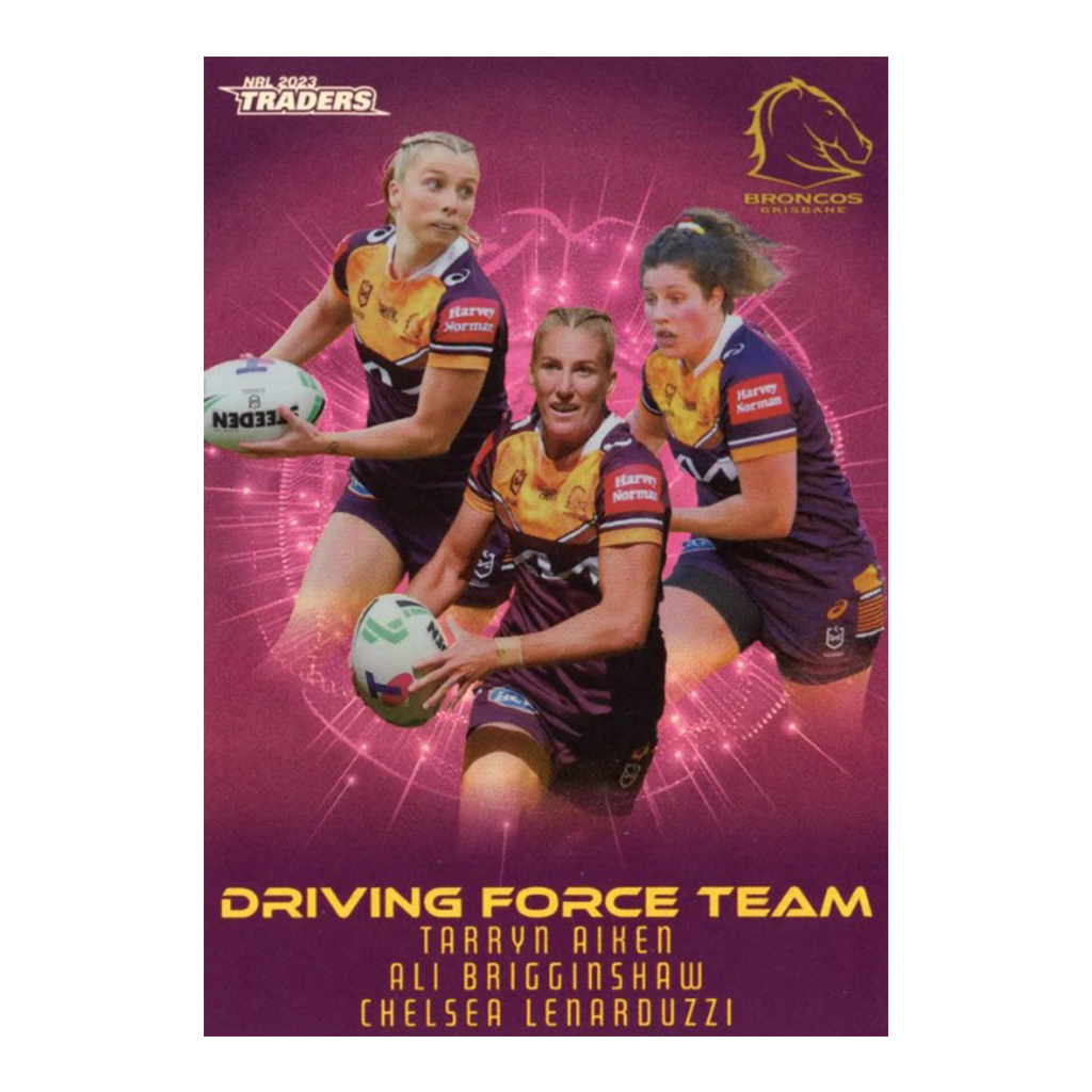 Brisbane Broncos NRLW Driving Force Team Parallel Case Card