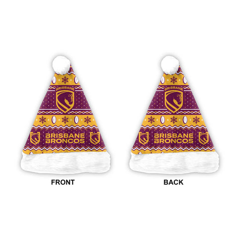 Brisbane Broncos Santa Hat