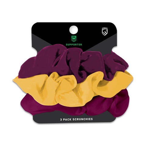 Brisbane Broncos Scrunchies 3-Pack