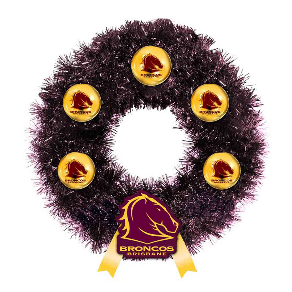 Brisbane Broncos Xmas Wreath