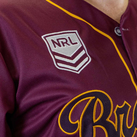 Brisbane Broncos 'Homer' Baseball Shirt Adult