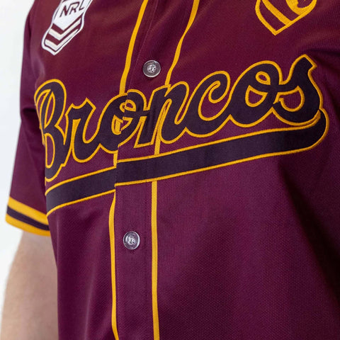 Brisbane Broncos 'Homer' Baseball Shirt Adult
