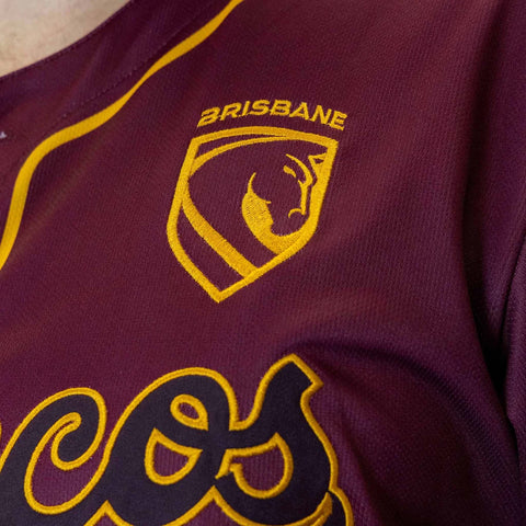 Brisbane Broncos 'Homer' Baseball Shirt Adult
