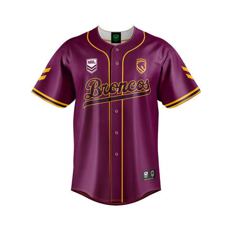 Brisbane Broncos 'Homer' Baseball Shirt Adult