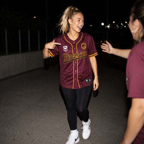 Brisbane Broncos 'Homer' Baseball Shirt Adult