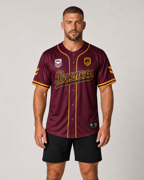 Brisbane Broncos 'Homer' Baseball Shirt Adult