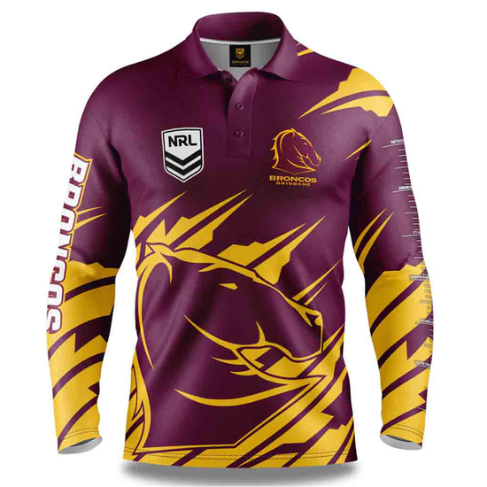 Brisbane Broncos 'Ignition' Fishing Shirt Adult