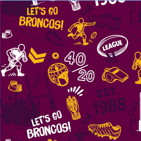 Brisbane Broncos 'Scrambler' Golf Polo Adult