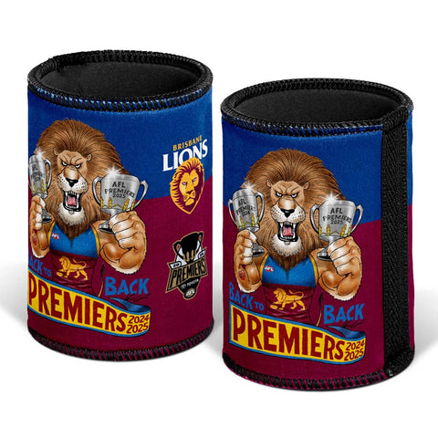 Brisbane Lions 2025 Premiers Caricature Can Cooler PH1