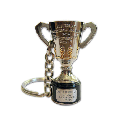 PRE ORDER: Brisbane Lions 2026 Premiers 3D Trophy Keyring