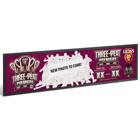 PRE ORDER: Brisbane Lions 2026 Premiers Bar Runner PH2
