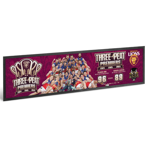 PRE ORDER: Brisbane Lions 2026 Premiers Bar Runner PH2