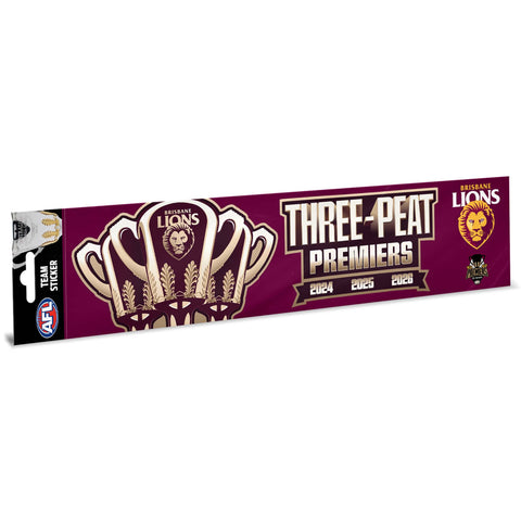 PRE ORDER: Brisbane Lions 2026 Premiers Bumper Sticker PH1