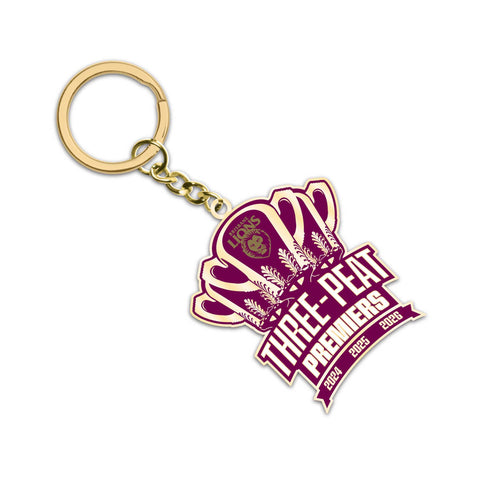 PRE ORDER: Brisbane Lions 2026 Premiers Logo Keyring