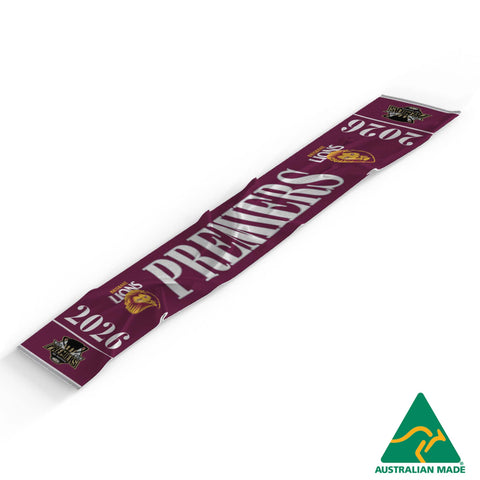 Brisbane Lions 2026 Premiers Scarf