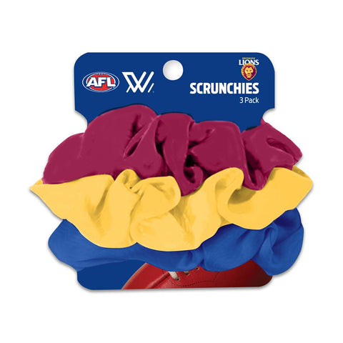 Brisbane Lions Scrunchies 3-Pack