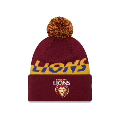 Brisbane Lions Split Script Beanie