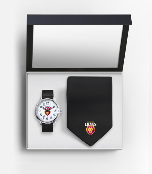 Brisbane Lions Watch & Tie Gift Set