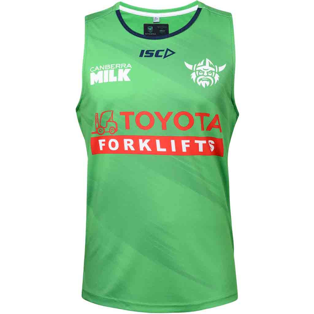 Canberra Raiders 2024 Training Singlet Green Adult