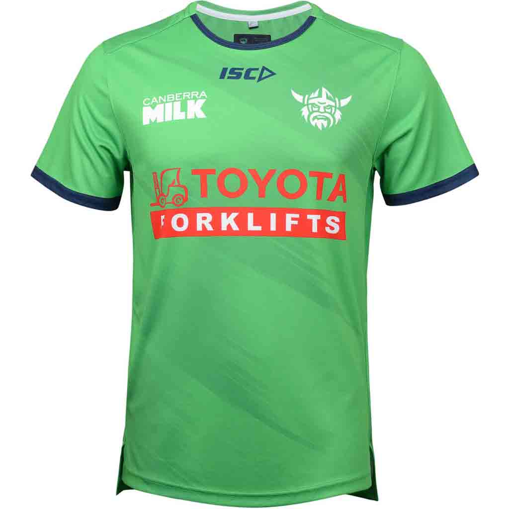 Canberra Raiders 2024 Training Tee Green Adult