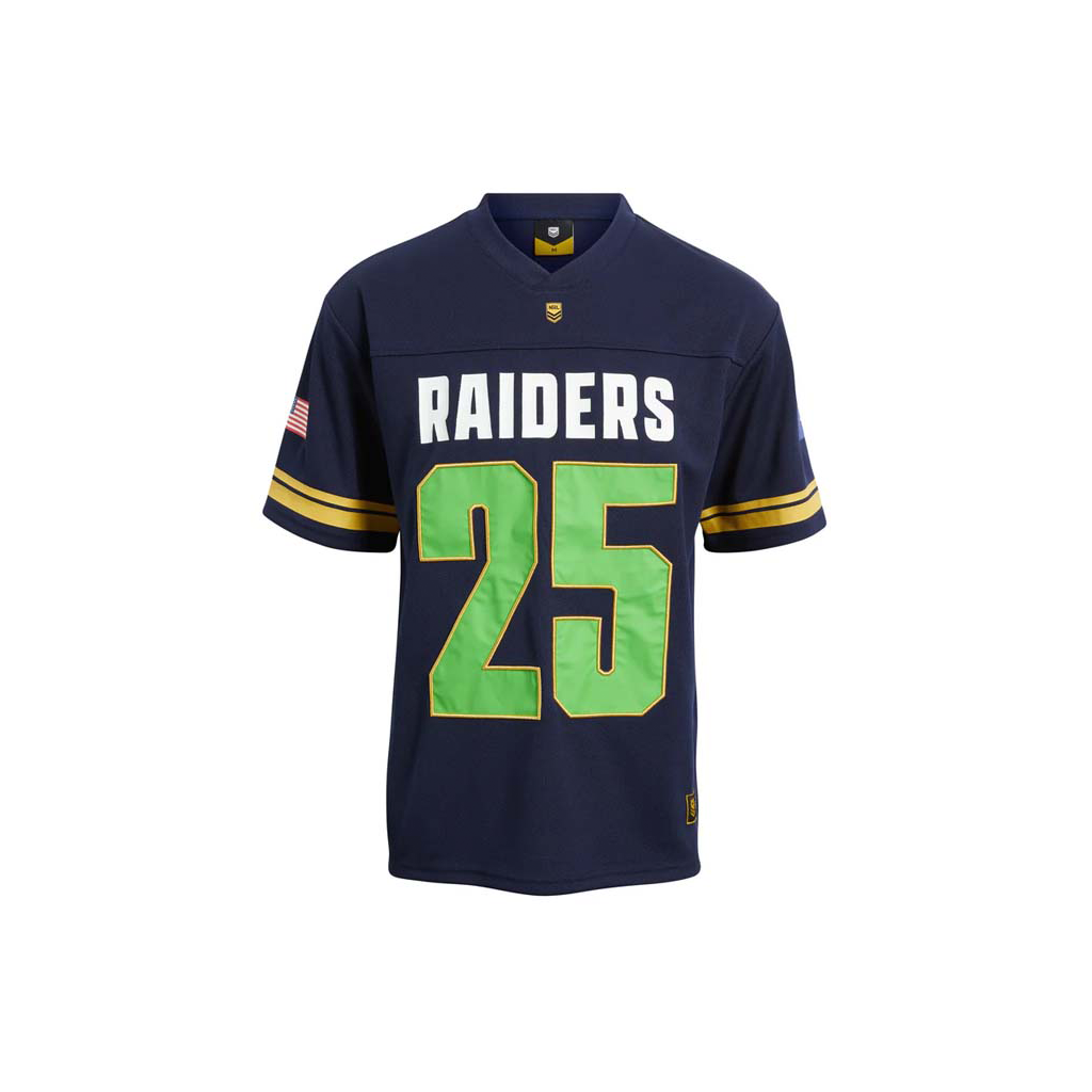 Canberra Raiders 2025 Las Vegas Grid Iron TShirt Adult Jerseys Megastore