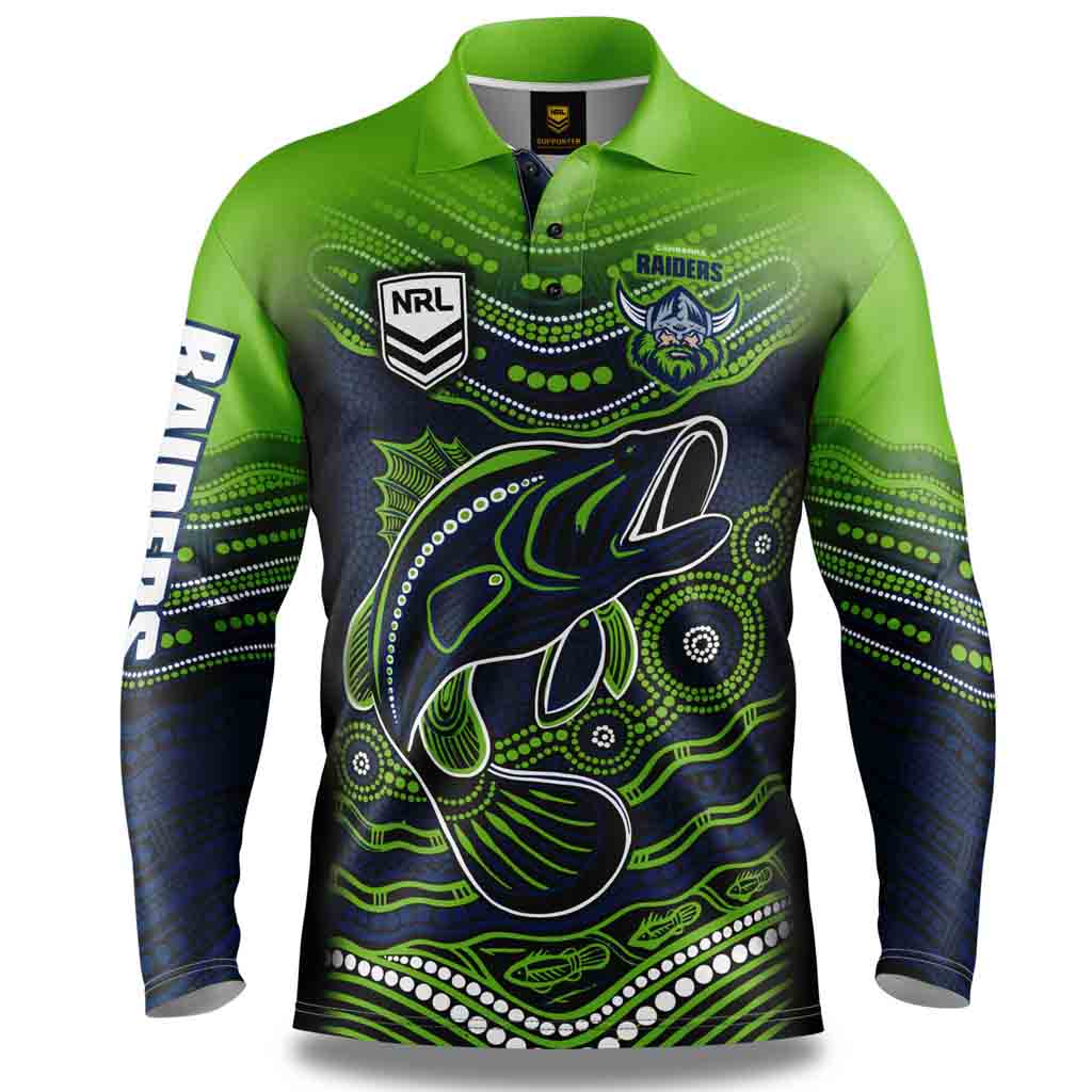 Canberra Raiders Indigenous Fishing Shirt