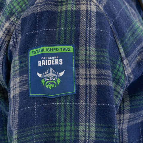 Canberra Raiders Hooded Flannel Shirt Adult