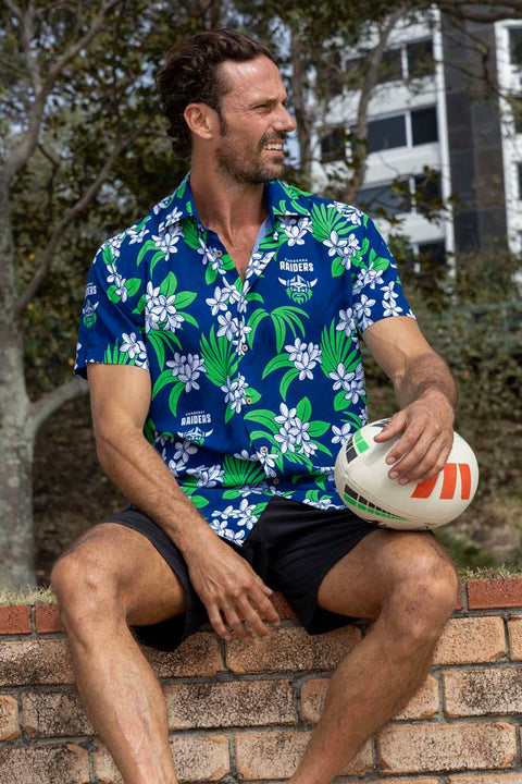 Canberra Raiders 'Reef' Hawaiian Shirt Adult