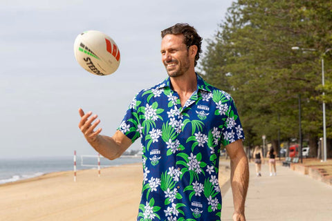 Canberra Raiders 'Reef' Hawaiian Shirt Adult