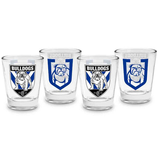 Canterbury Bulldogs 4-Pack Shot Glasses